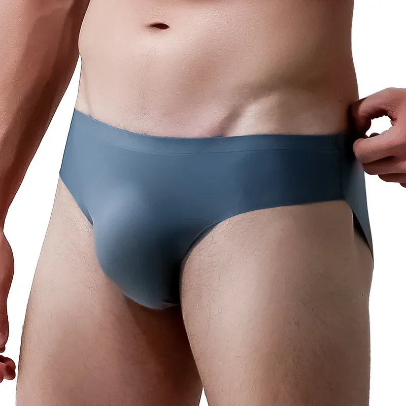 3PC Men's underwear ice silk briefs, summer breathable, quick-drying, seamless shorts, transparent ultra-thin, personalized l — image 4