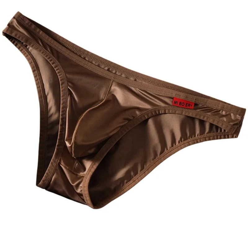 Männer Satin-wie Bikini Eis Seide Stretch Kurze Beutel Dessous Atmungsaktive Höschen Nahtlose Unterwäsche Unterhosen Japanische Tangas — image 3