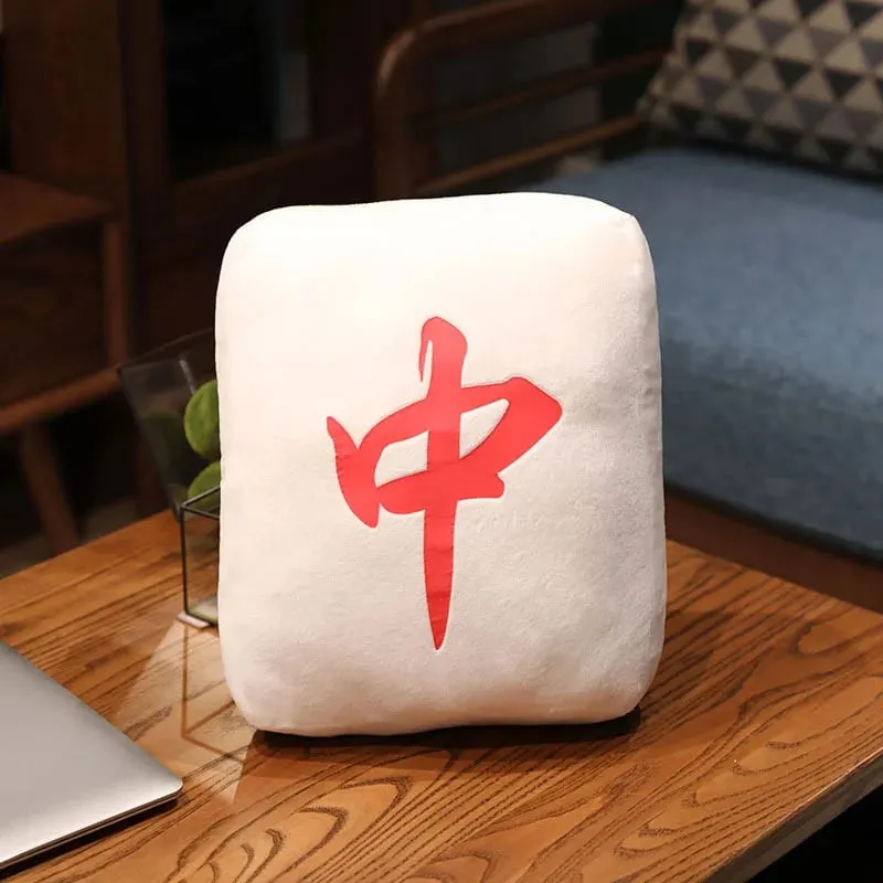 Hot 1pc Creative Mahjong Pillow Cushion Chinese Plush Toy Car Chair Backrest Mahjong Dice Funny Nap Pillow Sofa Home Decor Gift — image 25