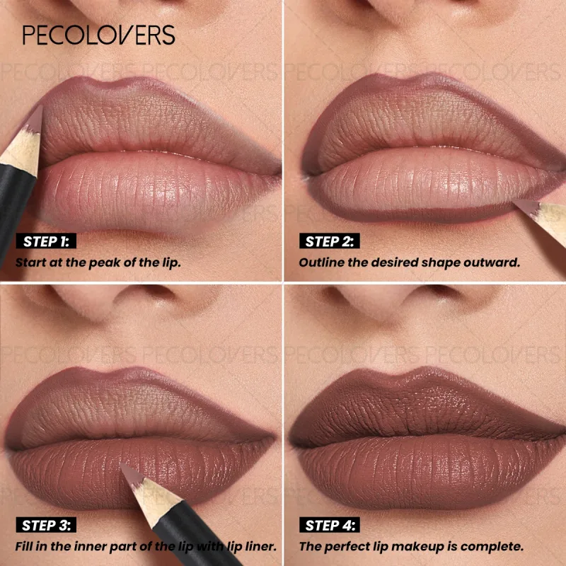 1PC Lipliner Lipstick Plump and Charming Lips Not Dry Nude Brown Multi-color Choice with A Variety of Makeup Lip Cosmetics