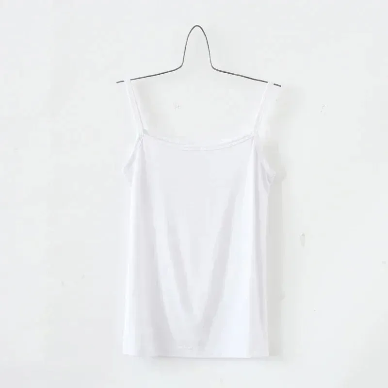 Basic Camisoles Women Crop Tops Sleeveless Shirt Bralette Tops Solid Color Strap Skinny Vest Female Slimming Tanks Bra Underwear — image 11