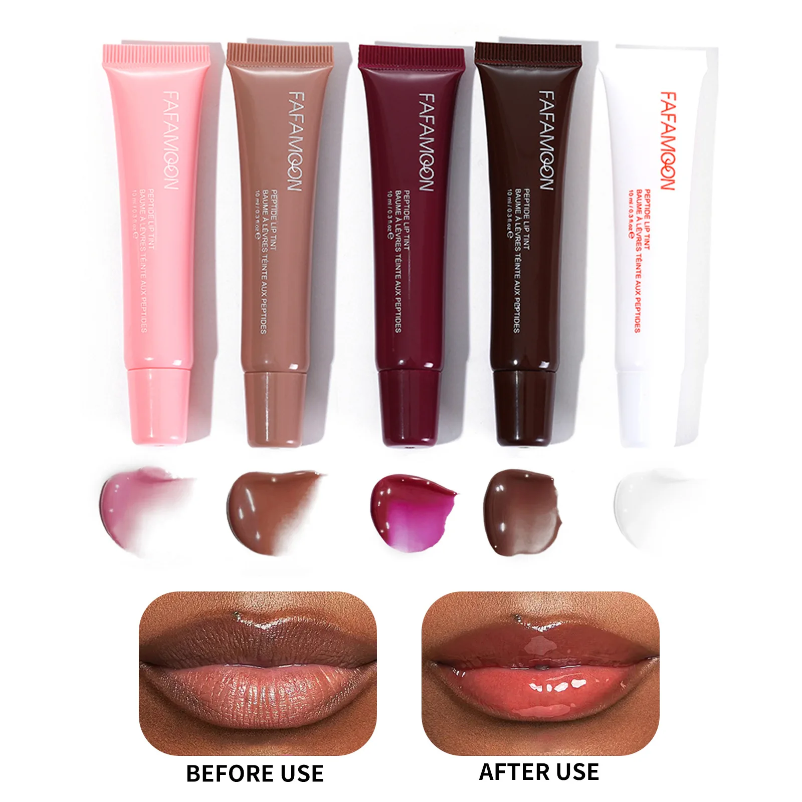 1pcs Soft Tube Mirror Lip Gloss Lip Oil Nude Brown Plumping Lip Gloss Moisturising Transparent Lipgloss Beauty Cosmetics Makeup — image 4