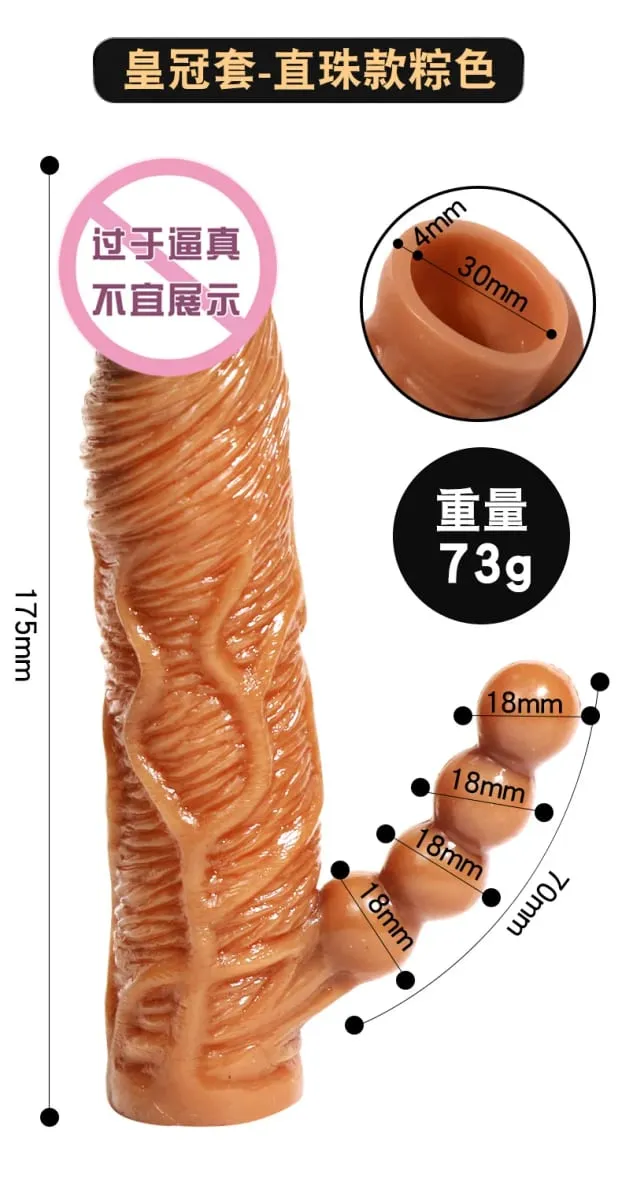 Realistic Dildo Extension Reusable Condom Penis Sleeve Male Enlargement Time Delay Cover Adult Sex Toys for Men Erotci Products — image 5