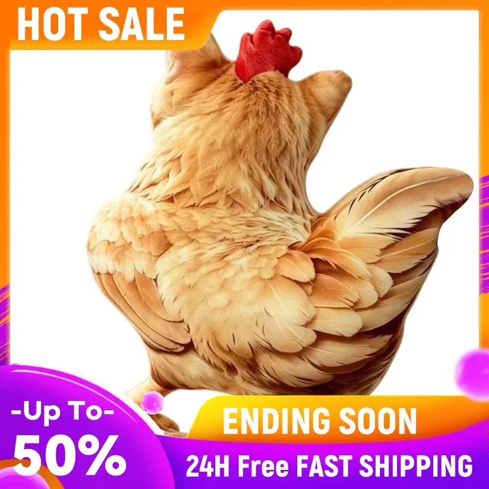 Gato frango engraçado novidade macio travesseiro de pelúcia bonito animal pelúcia sofá almofada 3d laranja malhado gatinho boneca — image 2