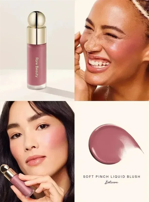 Rare Beauty Makeup Cheek Blush Cream Blusher Stick Bliss Encourage Lipstick New Happy Hope Worth Love Lip Gloss Brand Cosmetics — image 35