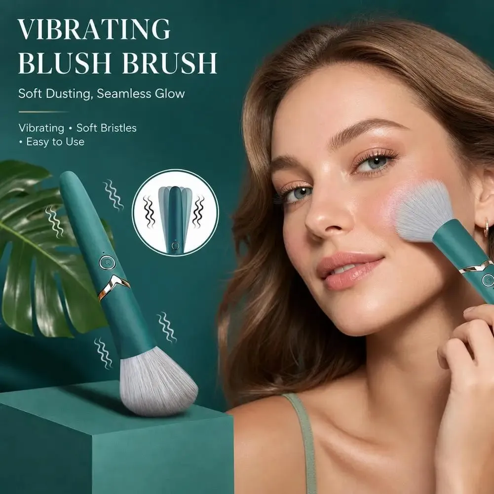 Novos pincéis de maquiagem elétricos vibratórios, pincel de blush, ferramenta de mistura de base impecável, massageador facial e produtos de beleza