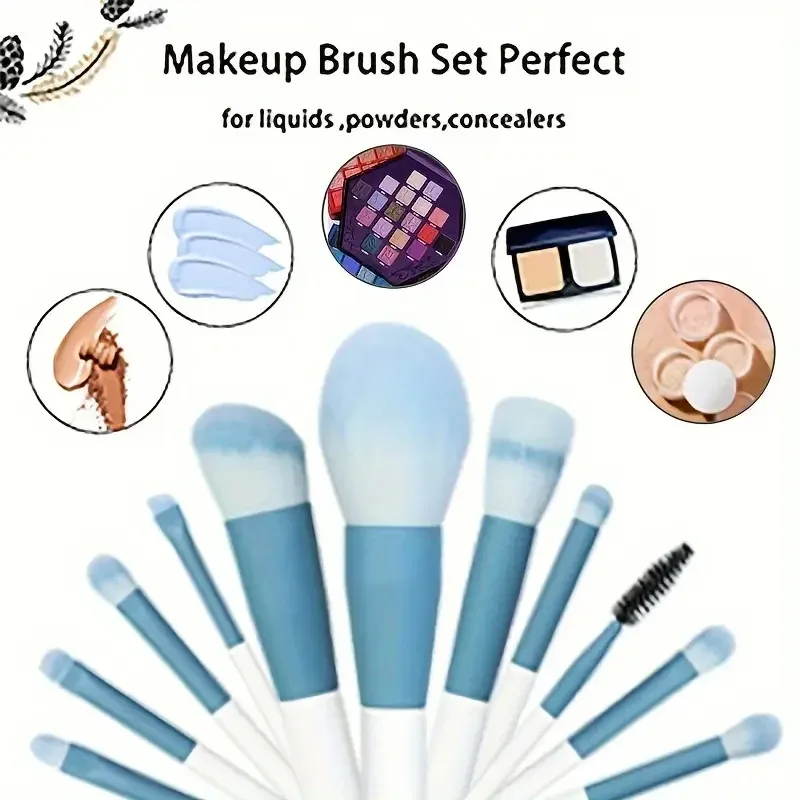 12 st Professionell Makeup Borste Set Premium Synthetic Foundation Concealer Powder Ögonskugga Blush Borstar Hygieniska skönhetsverktyg — image 2