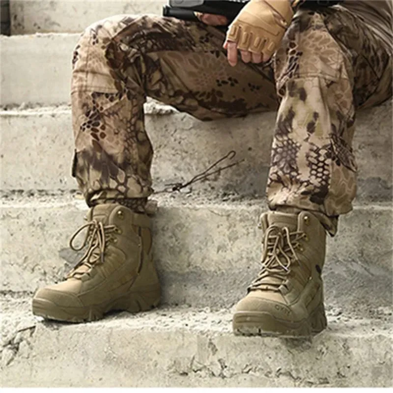 Men Tactical Boots Men Desert Waterproof Work Safety Shoes Hiking Shoes Ankle Outdoor Boots — image 4