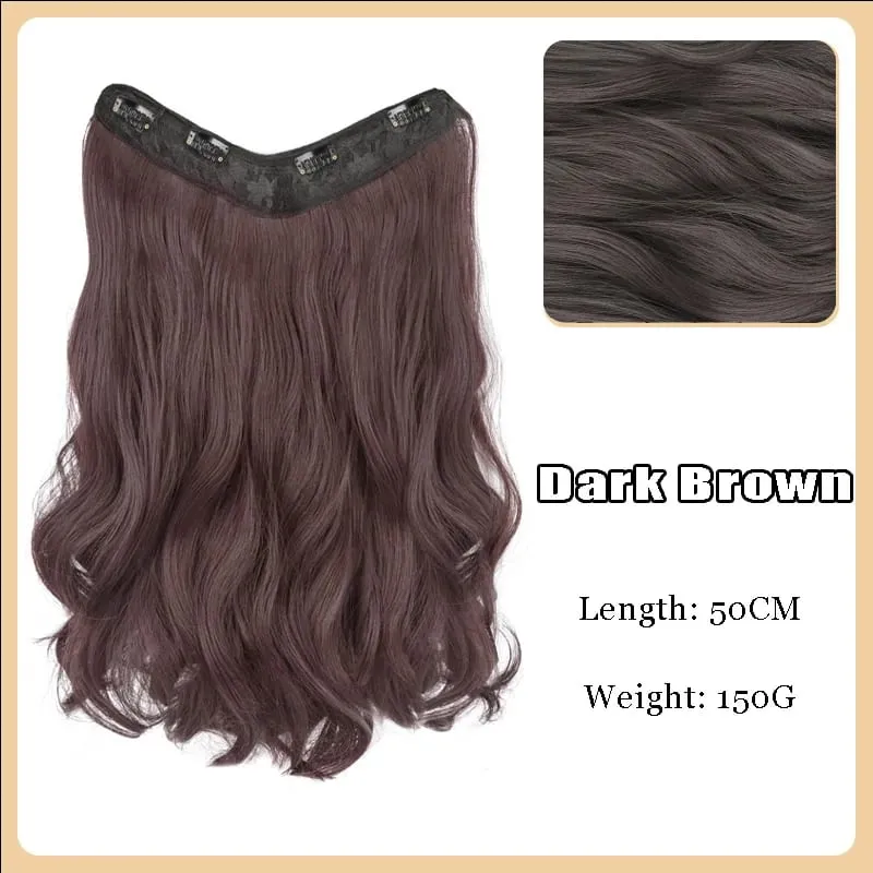 Part Synthetic Clip In Hair Extension Long Thick Curly Natural Blonde Flase Hair Hairpieces For Women Heat Resistant — image 14