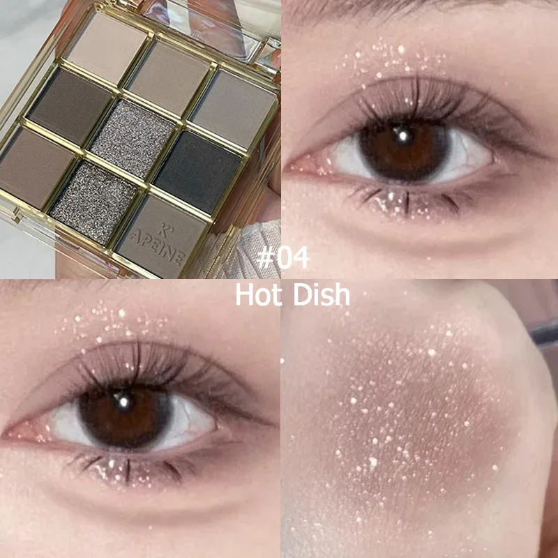 9-Color Eye Shadow Palette - Vibrant Colors Shiny Palette Waterproof and Durable Suitable for Music Festival Makeup — image 9