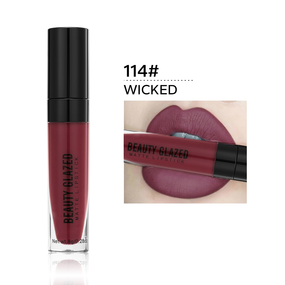 Beauty Glazed 20 Colors Long Lasting Waterproof Matte Lipstick Lip Tint Smooth Lightweight Lip Makeup — image 18