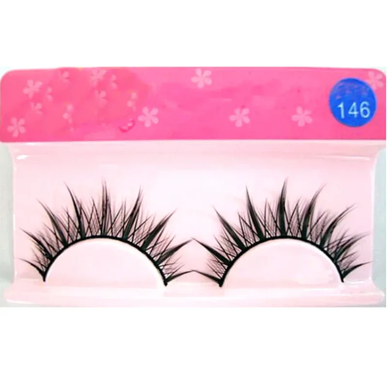 White Eyelashes Cosplay Makeup Natural Long Cross Strip False Eye Lashes — image 10