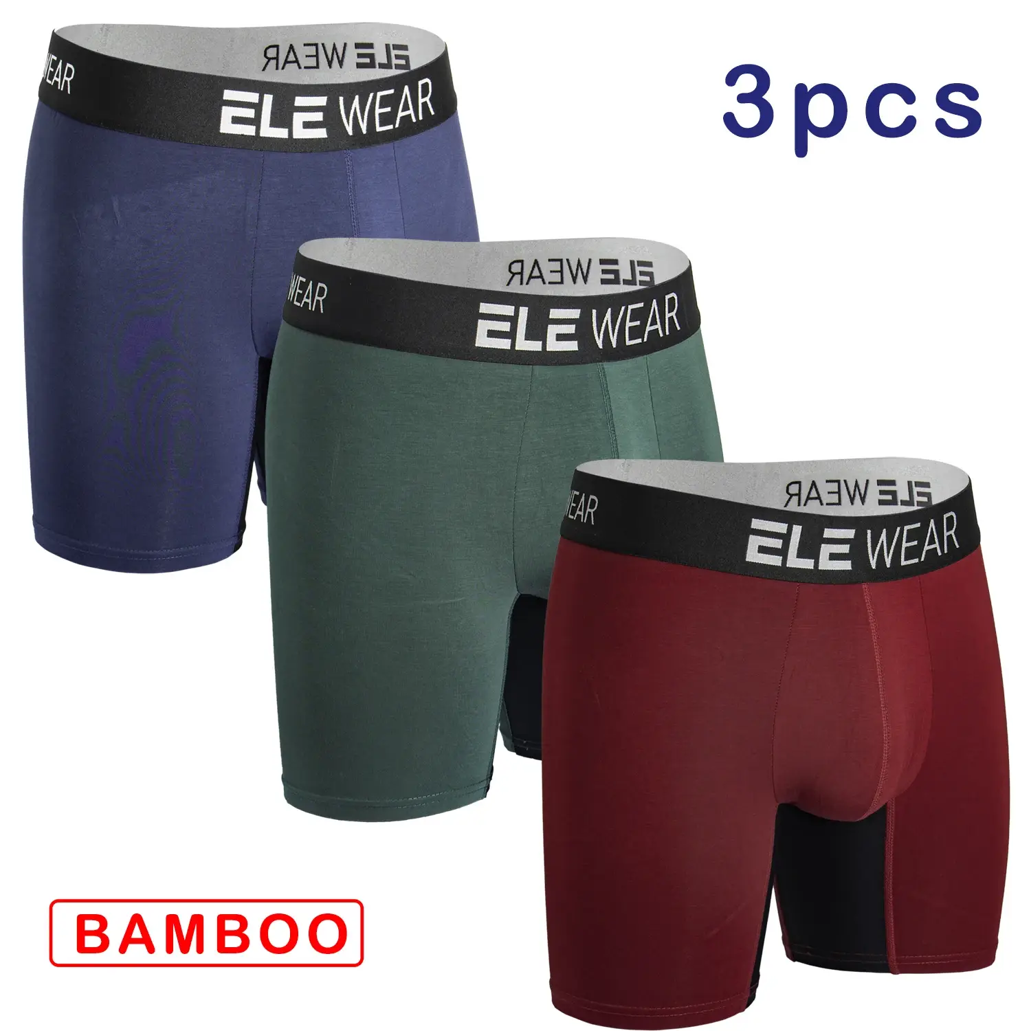 Bamboo Men's Underwear Long Sports Underwear, Moisture-Wicking, Boxer Briefs For Men — image 6