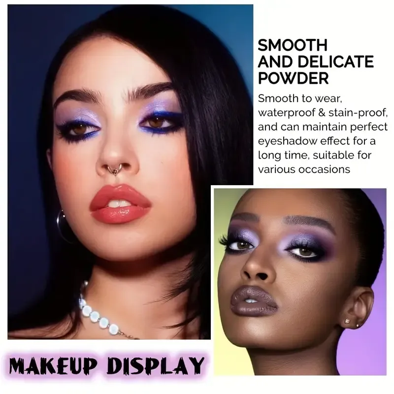 Blossom Purple & Pink Shimmer Eyeshadow Palette - 9 Colors Long-Lasting Waterproof Matte & Shimmer Smoky Eye Makeup Palette — image 5
