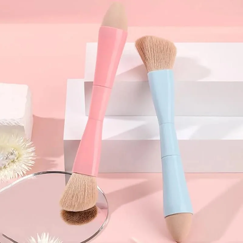 【B】1PC 4 In 1 Travel Portable Multitasker Beauty Tools Makeup Brushes Detachable Makeup Brush Set Make Up Brushes — image 1
