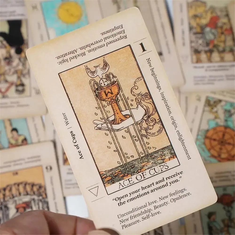 Tarot Card With Meaning On Them Beginner Tarot Keyword Antiqued Tarot Deck Learn Tarot 78 Cards Reversed — image 5