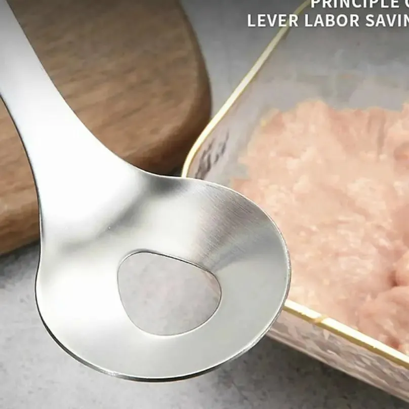 1 Pcs Maker Spoon Meat Baller With Elliptical Leakage Hole Stainless Steel Meat Ball Mold Kitchen Gadget Meat Tools — image 1