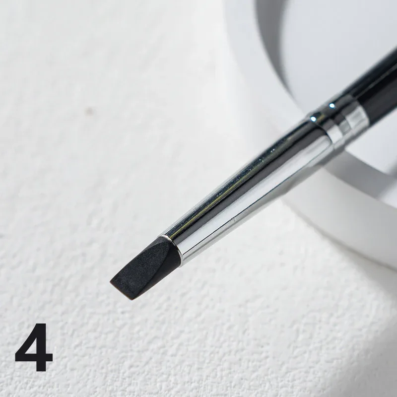1PC Black Silicone Eyeliner Brush Blade Multi-purpose Eyebrow Lipstick Brushes Easy To Use Nail Painting Pen Eyes Shaping Makeup
