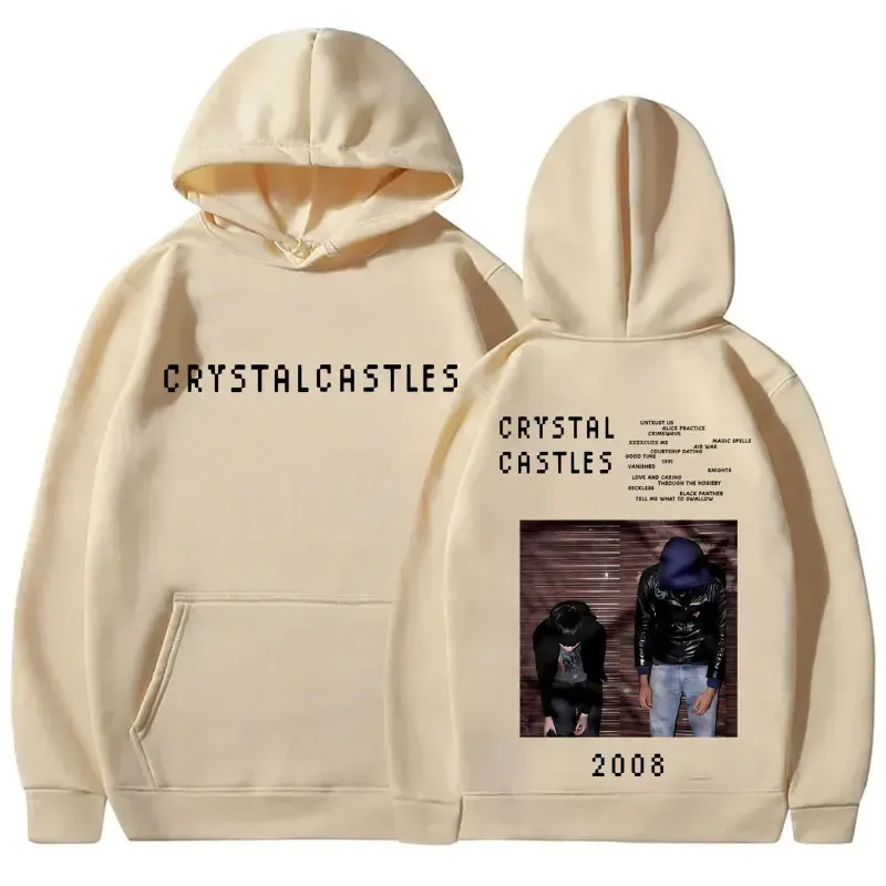 Crystal Castles Hoodie Men Women Hip Hop Rock Oversized Sweatshirt Male Vintage Gothic Streetwear Men's Fleece Cotton Hoodies — image 8