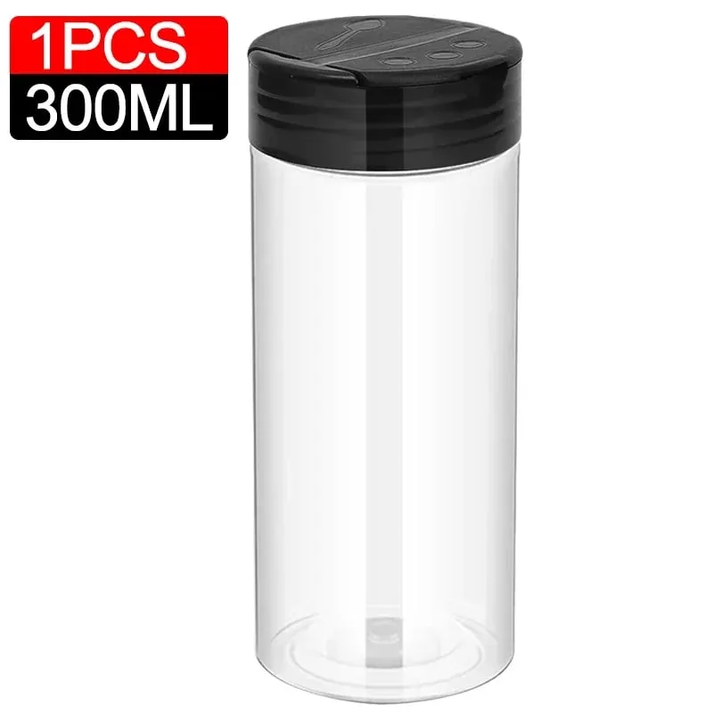 10/1PCS Clear Spices Bottle Salt Pepper Shakers Plastic Barbecue Seasoning Jars Condiment Box Home Kitchen Powder Storage Can — image 24