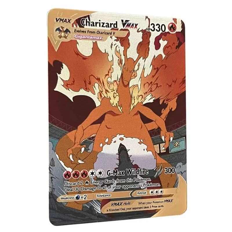 2025 NEW Pokemon Metal Card 10000 Points Arceus Charizard Super Card Golden English Mewtwo Vmax GX EX Anime Collection Cards Gif — image 27