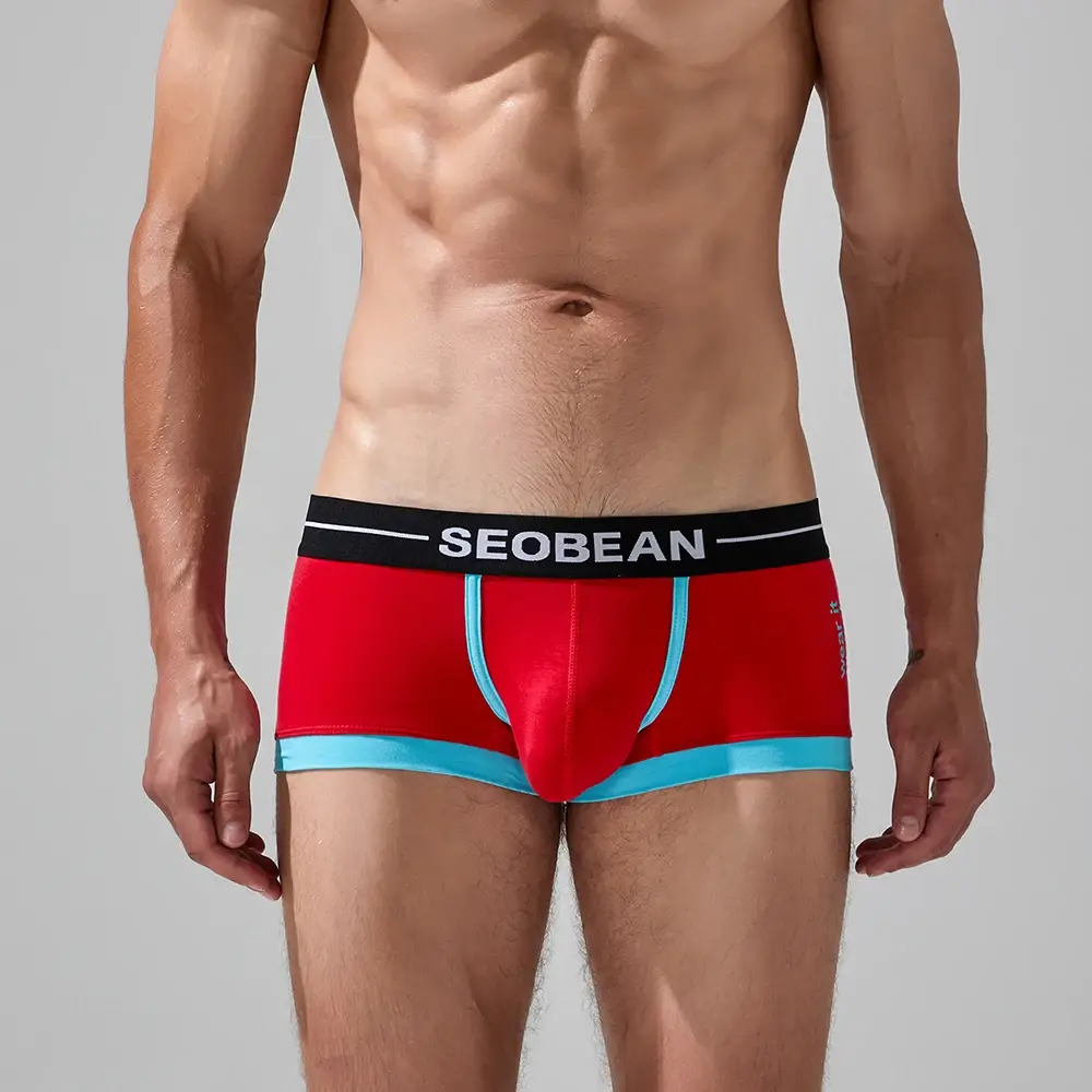 Seobean 4-Pack Men's Cotton Underwear Comfortable Breathable Sweat-Absorbent Flat-Bottom Briefs — image 7