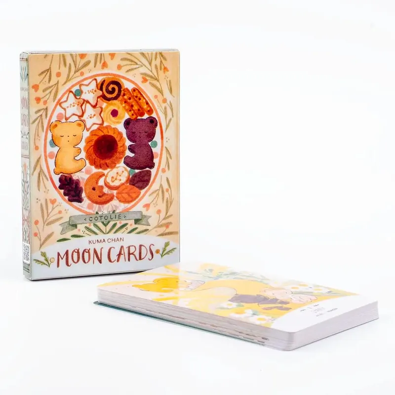 Cotolie KUMACHAN MOON CARDS 24 Pcs Deck English Version Adorable Bear Oracle Cards Board Game for Family Party 10.4*7.4cm — image 2