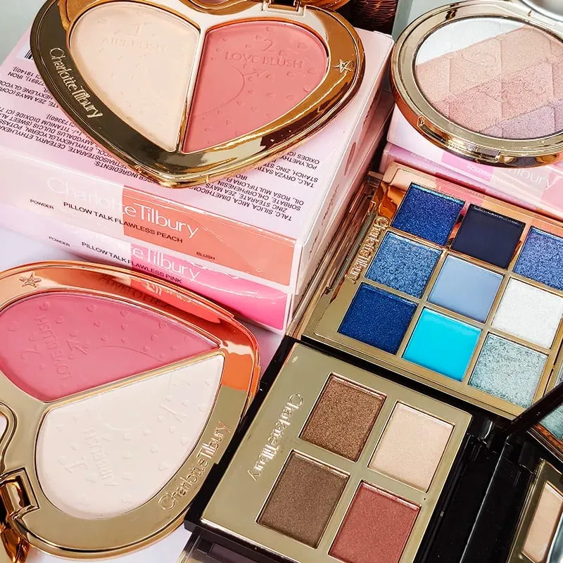 Charlotte Latest Style Love Heart Powder Blusher & Eyeshadow Palette 6 Color Eye Shadow Cream Easy To Color Tilbury Cosmetics — image 3