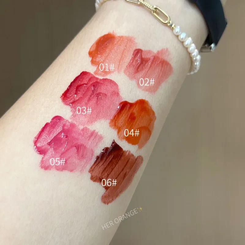 Herorange Hydrating Gloss Lip Tint Watery Texture Plump Glass Lips Long Lasting Non-Dry Dating Daily Makeup — image 7