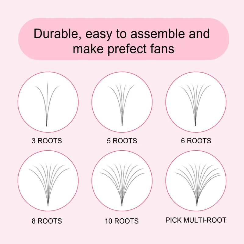CoMango Easy Fan Lashes Extension DIY 2d/3d/4d/10d Faux Mink Blooming Eye Lash Extensions 0.03/0.05/0.07 Makeup Lashes — image 4