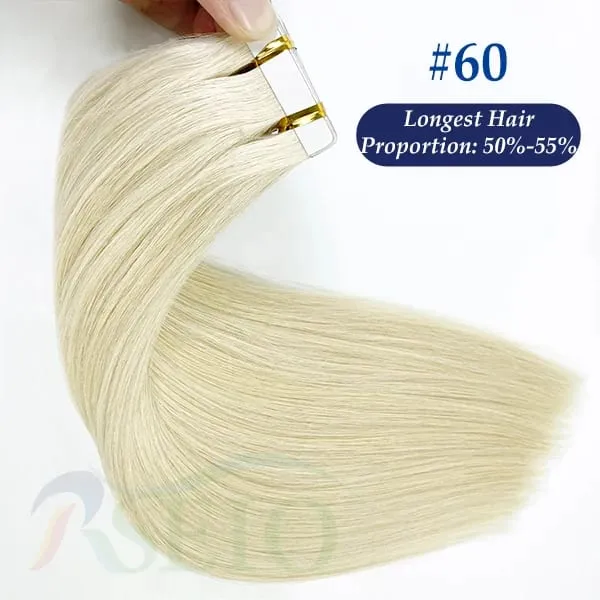High Quality Straight Tape In Human Hair Extensions 100% Real Natural Hair Extension Black Brown Blonde Invisible For wome — image 13