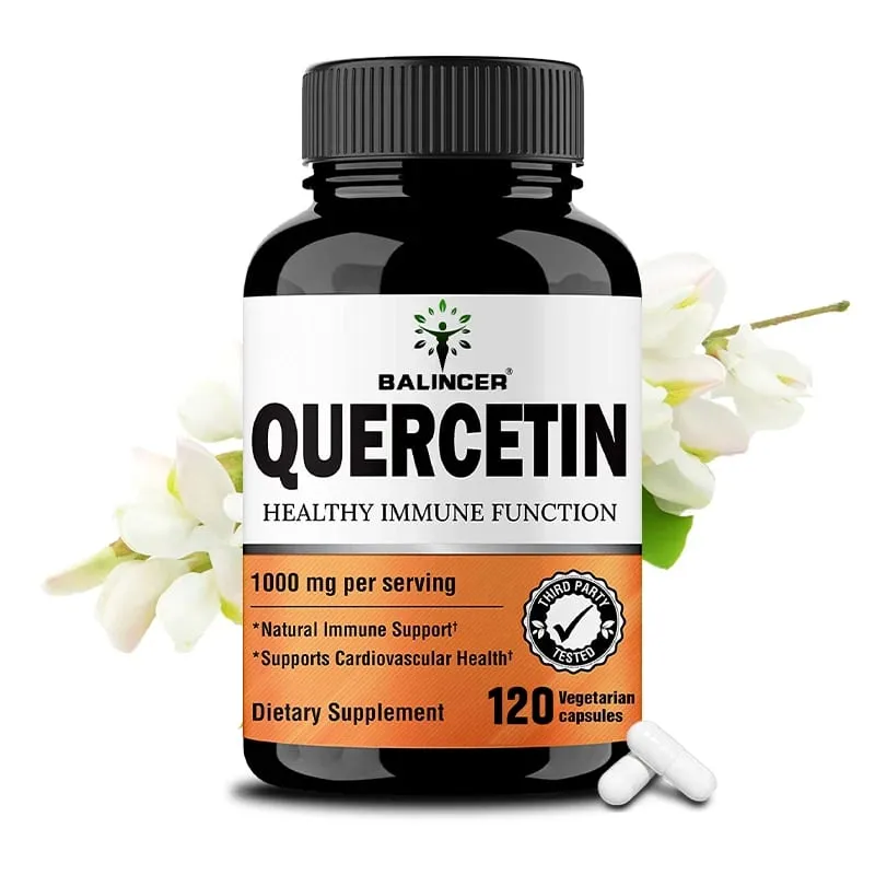Quercetin Extract - 1000 Mg Supports Immune Cardiovascular and Respiratory Health Antioxidant 120 Capsules — image 1