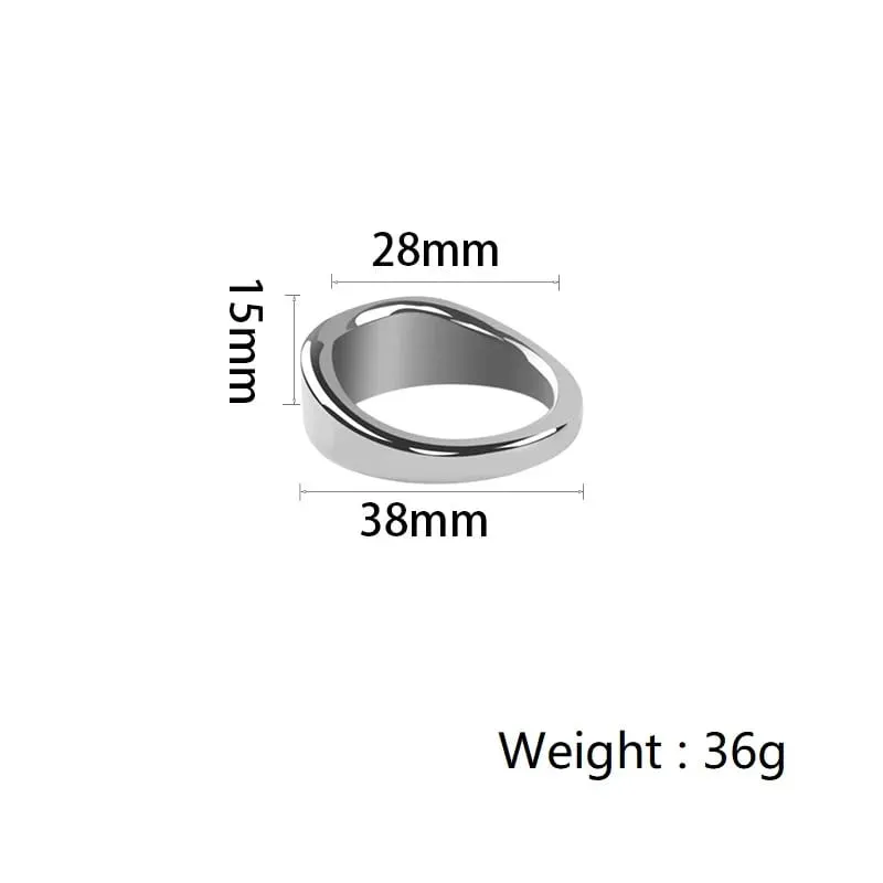 Stainless Steel Metal Penis Lock Cock Ring Delay Ejaculation Ball Scrotum Stretcher Erection Cock Ring Slave Male Sex Toy Man — image 10