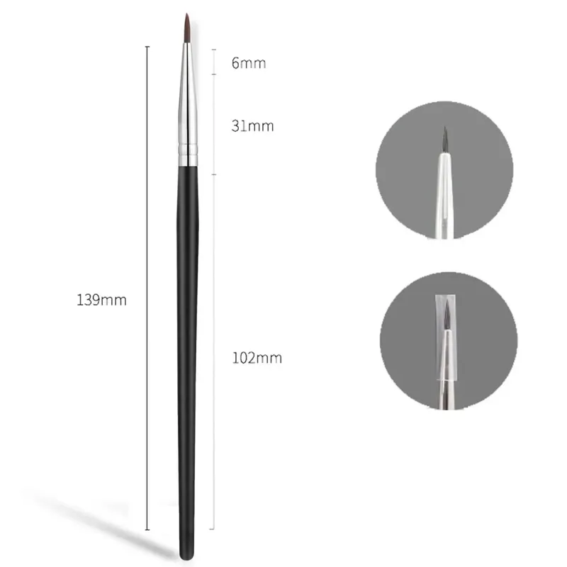Bent Liner Makeup Brushes Angled Eyeliner Brush Fine Eyeliner Brushes Eye Contour Makeup Tool Eyeshadow Eye Brow Brushes Tool — image 12