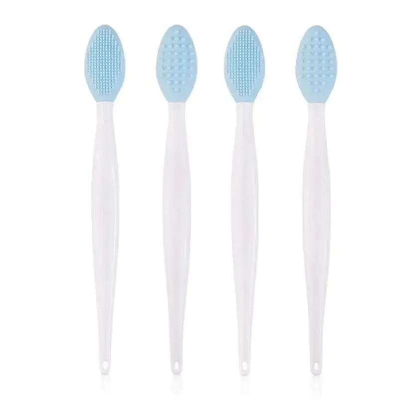 ขายส่ง 4 ชิ้นใหม่แฟชั่นการออกแบบจมูกสองด้านเครื่องมือซิลิโคน Lip Scrub Exfoliator แปรงแปรงแต่งหน้าชุดแปรงแต่งหน้า