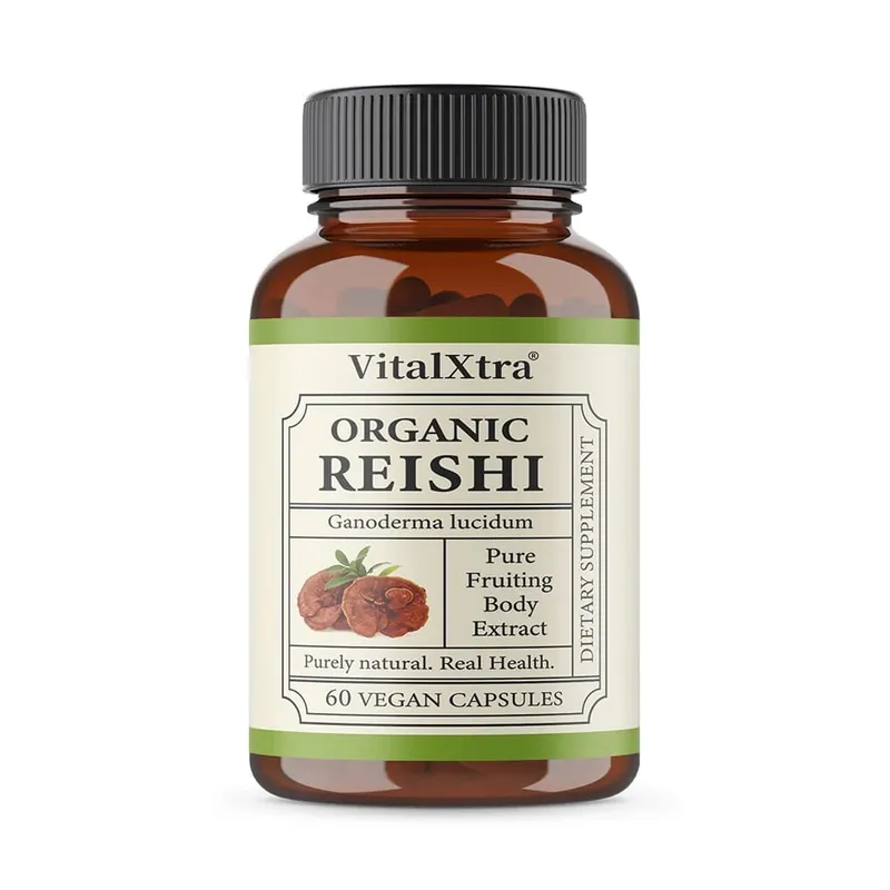 Reishi gomba kapszula 1000 mg Ganoderma Lucidum támogatja az immunrendszer egészségét, pihenést, alvást és természetes energiát, vegán, nem GMO