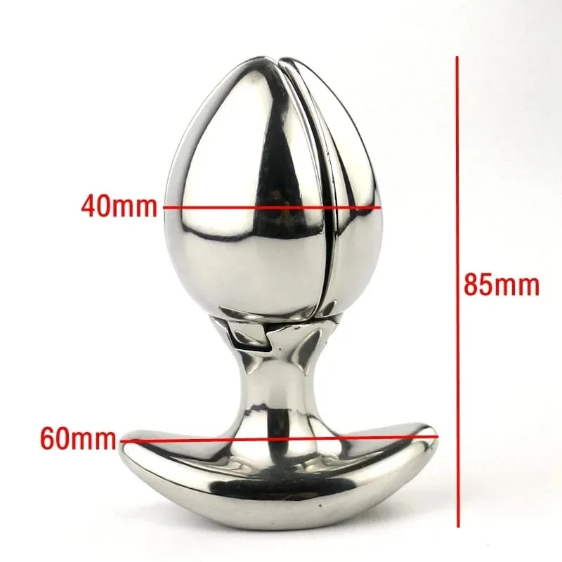 Stainless Steel Anal Lock Openable Anal Plug Dilator Heavy Anus Beads Lock Sex Toys For Men Woman Adult Gay Anal Beads But Plug