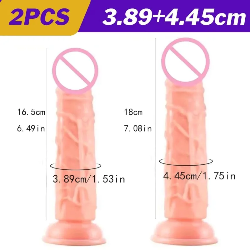 Realistic Flesh Colored Silicone Dildo with Suction Cup Soft Butt Plug Adult Sex Toy for Women And Men Realistic Soft Dildo — image 18