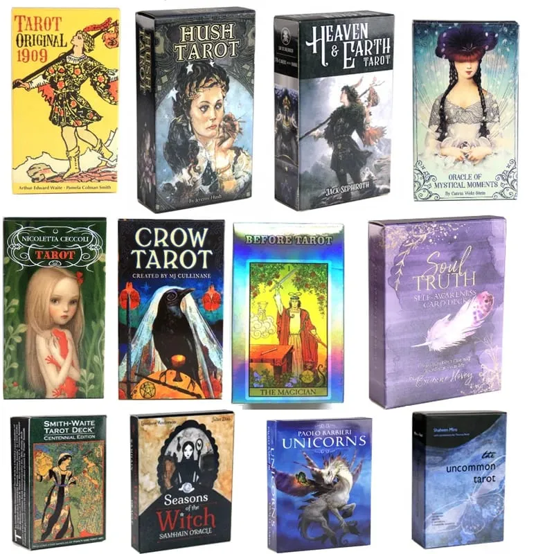 Tarot Oracle Card Mysterious Divination Comics Tarot Card Female Girl Card Game Board Game English Playing Cards with PDF Guide — image 1