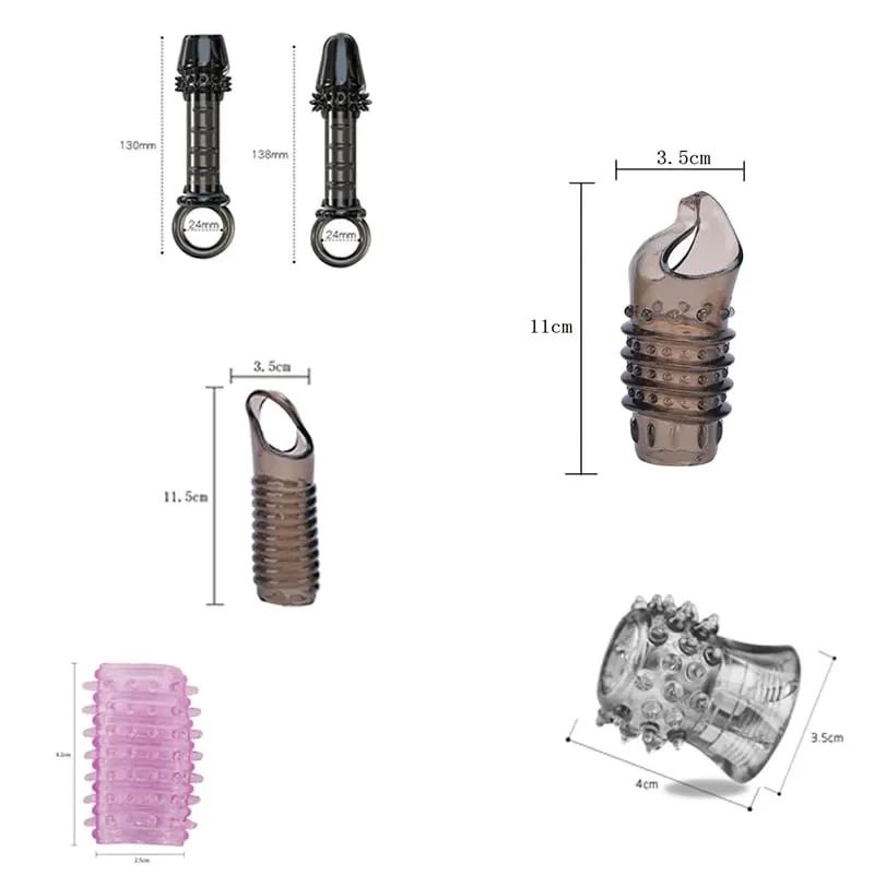 Penis Extender Delay Ejaculation Reusable Penis Sleeve Silicone Cover Enlargement Sex Toys For Men Semen Lock Ring Sex Shop 18+ — image 4