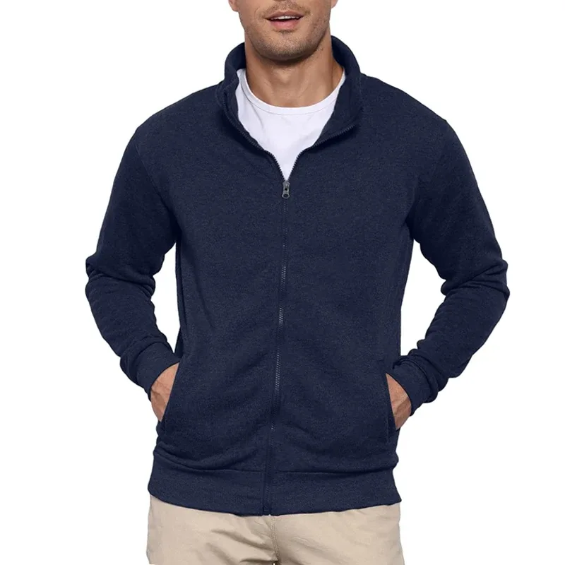 New Men's Sweat Jacket Pullover Hoodie Sweatshirt Man Without Hood with Zip Jacket Outdoor Sport Lightweight Streetwear M-3XL — image 4