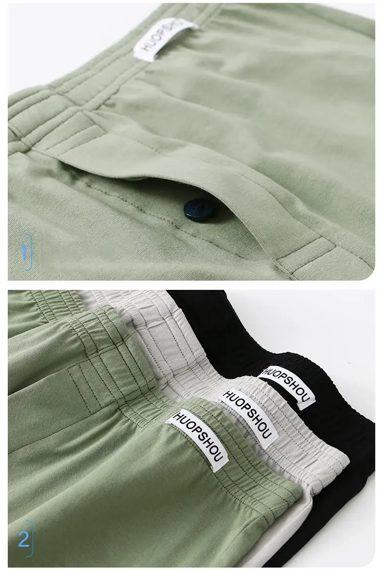 1/3 PCS Men's Cotton Loose Boxer Shorts Soft Moisture-Wicking Jersey Underwear Plus Size Lounge Summer Stretch Sleep Arrow Pant — image 6