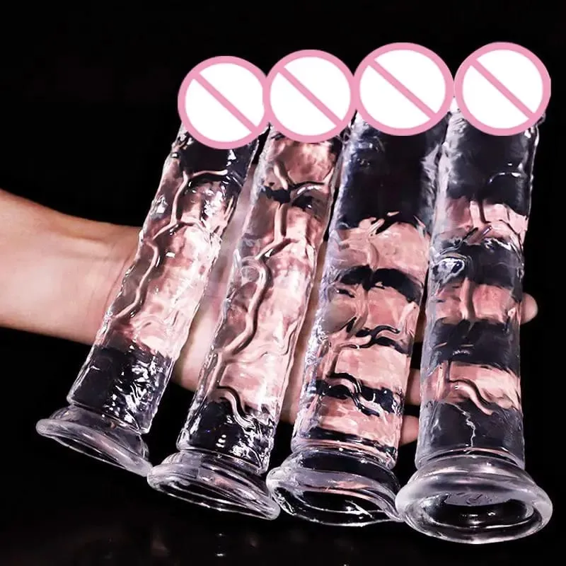 Super levné realistické měkké ženy erotické anální velké dildo přísavka Jelly Dick erotické hračky měkké klitorisy vaginální masturbátory penis — image 2