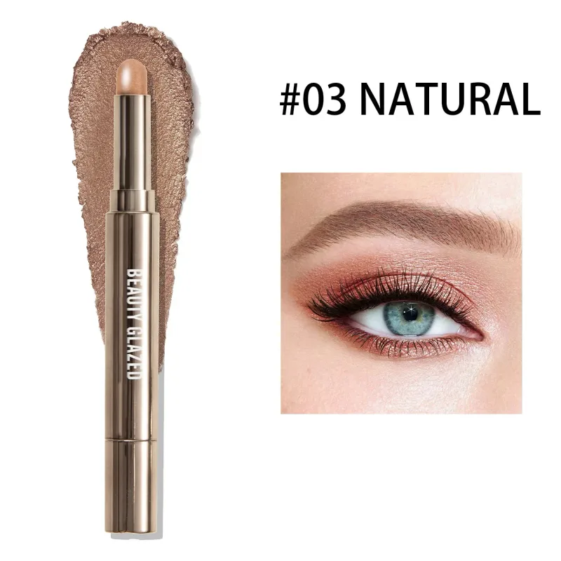 10 Color Double Ended Eye Shadow Stick With Sponge Brush Pearlescent Lasting Eyeshadow Pen Contouring Portable Makeup Cosmetics — image 13