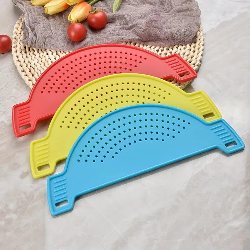 Pan Pot Strainer Plastic Pasta Spaghetti Practical Draining Tool Pot Strainer Pan Drainer for Home Kitchen Easy Draining — image 8