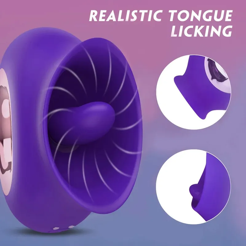 Klitoris Lidah Menjilati Vibrator 9 Kecepatan Puting Klitoris Mainan Seks untuk Wanita Sepong G Spot Orgasme Stimulator Mainan Masturbasi Wanita — image 3