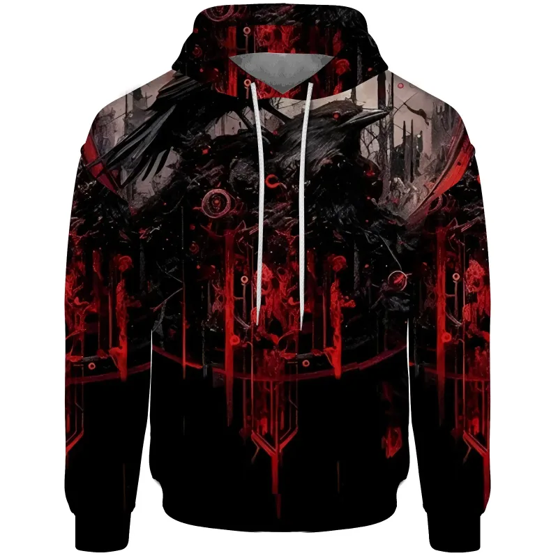 Graffiti Trendy Sweatshirt 3D Graphics Pattern Sweatshirt Male Clothes New In Hoodies & Sweatshirts Man Hoodie Men Clothing — image 2