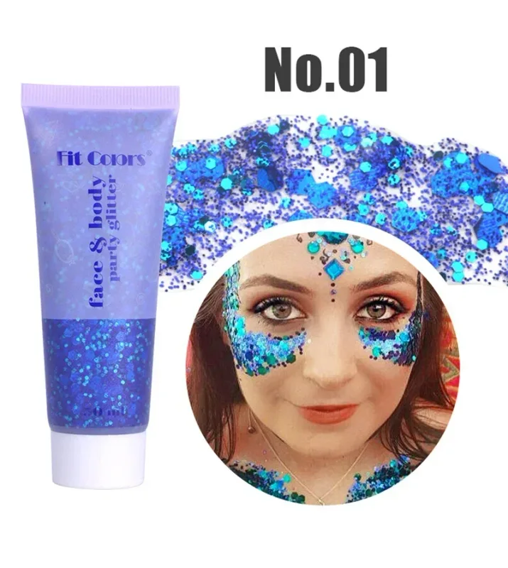 Eye Sequins Gel Mermaid Scale Face Body Lip Sequins Glitter Powder Eye Shadow Bright Polarized Dance Nail Decoration Makeup 50ML — image 8
