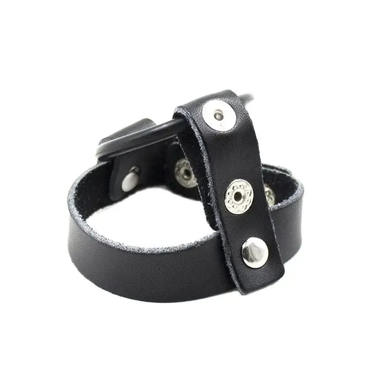 Male Masturbation Delay Ejaculation Cock Ring Leather Penis Rings Chastity Device Sex Exotic Accessories Sex Toys for Men — image 3