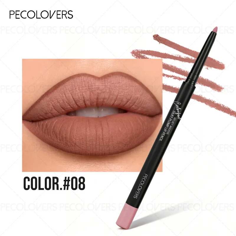 Matte Lip Liner Natural Lipstick Pen for All Light Types Accurate Defind Lip Lines Nude Pink Beige Red Tones Daily Makeup — image 11